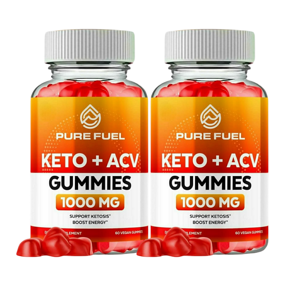 2-Pack Pure Fuel Keto ACV Gummies, Pure Fuel Keto Gummies - 120 Gummies