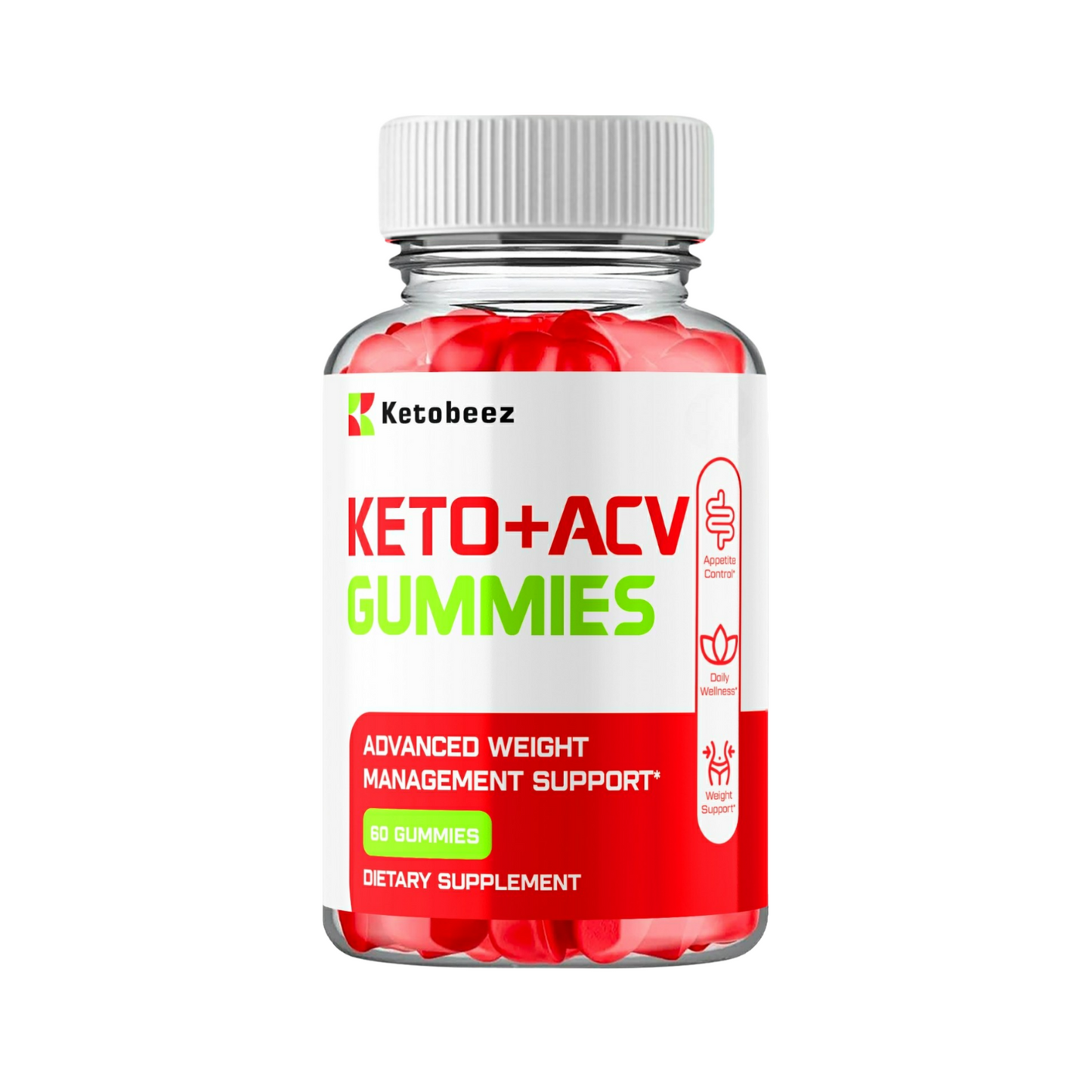 Ketobeez ACV Gummies, Ketobeez Keto Gummies For Weight Loss - 60 Gummies