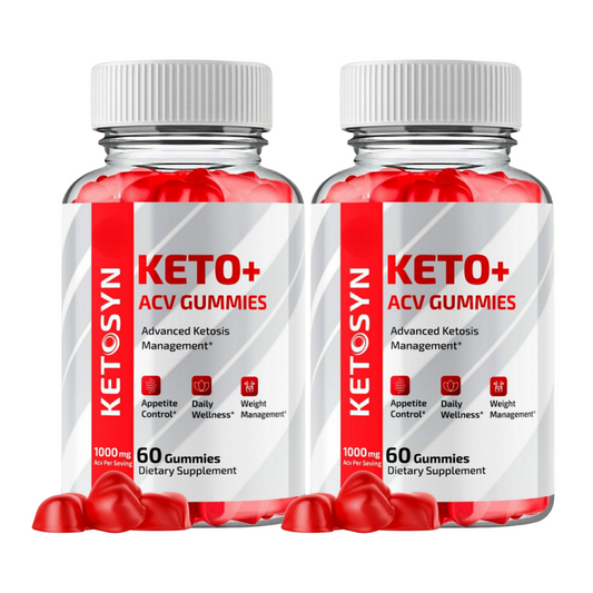 2-Pack Ketosyn Keto ACV Gummies, Ketosyn Gummies Weight Loss - 120 Gummies