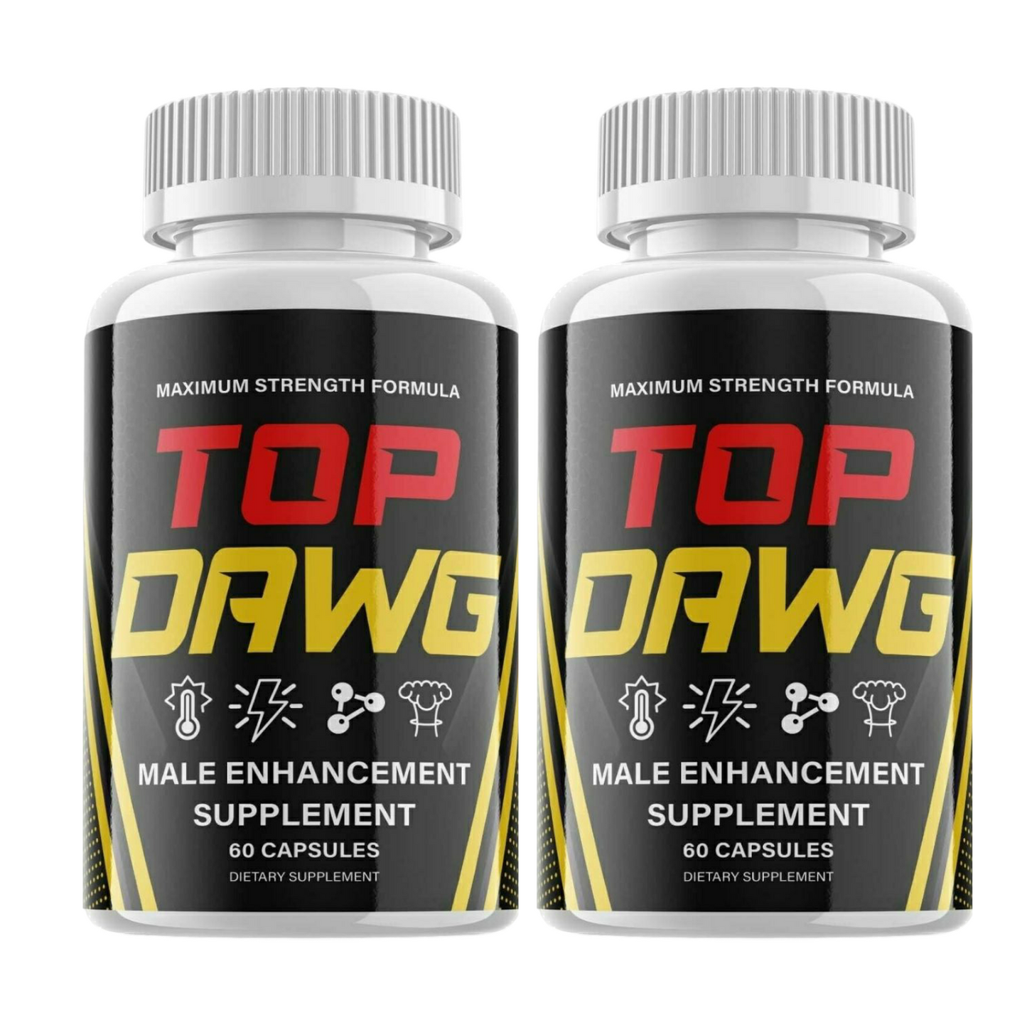 2-Pack Top Dawg Pills, Top Dawg Advanced Male Support - 120 Capsules