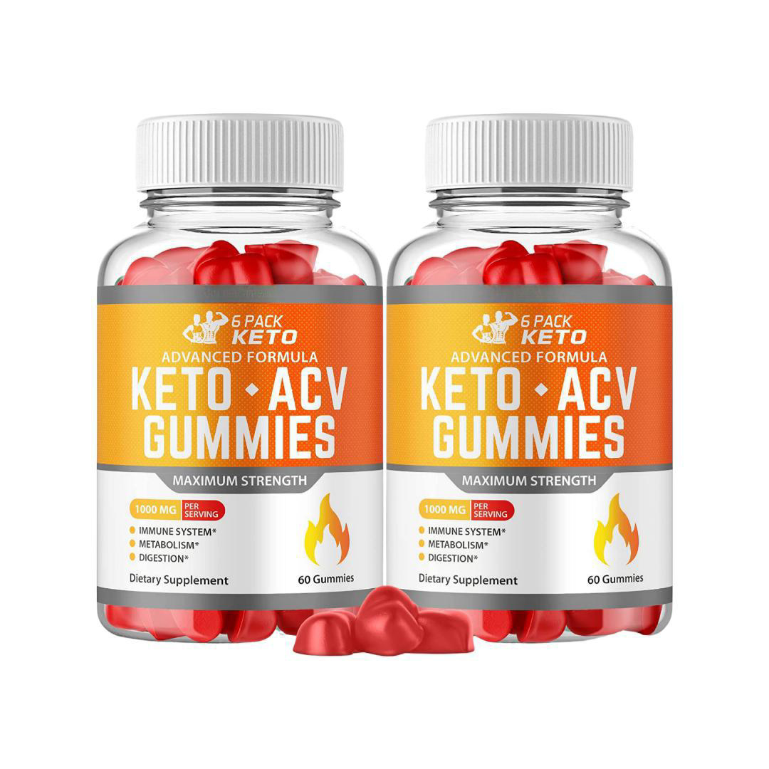2-Pack- 6 Pack Keto Gummies, 6Pack Keto ACV Gummies Six Pack Gummies-120 Gummies