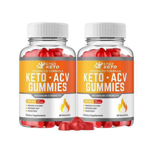 2-Pack- 6 Pack Keto Gummies, 6Pack Keto ACV Gummies Six Pack Gummies-120 Gummies