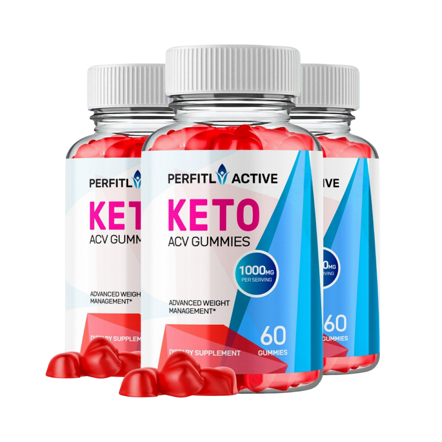 3-Pack Perfitly Active Keto ACV Gummies - Perfitly Keto Gummies - 180 Gummies