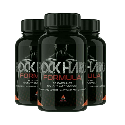 3-Pack Rock Hard Formula Pills, Rock Hard Formula Male Support - 180 Capsules