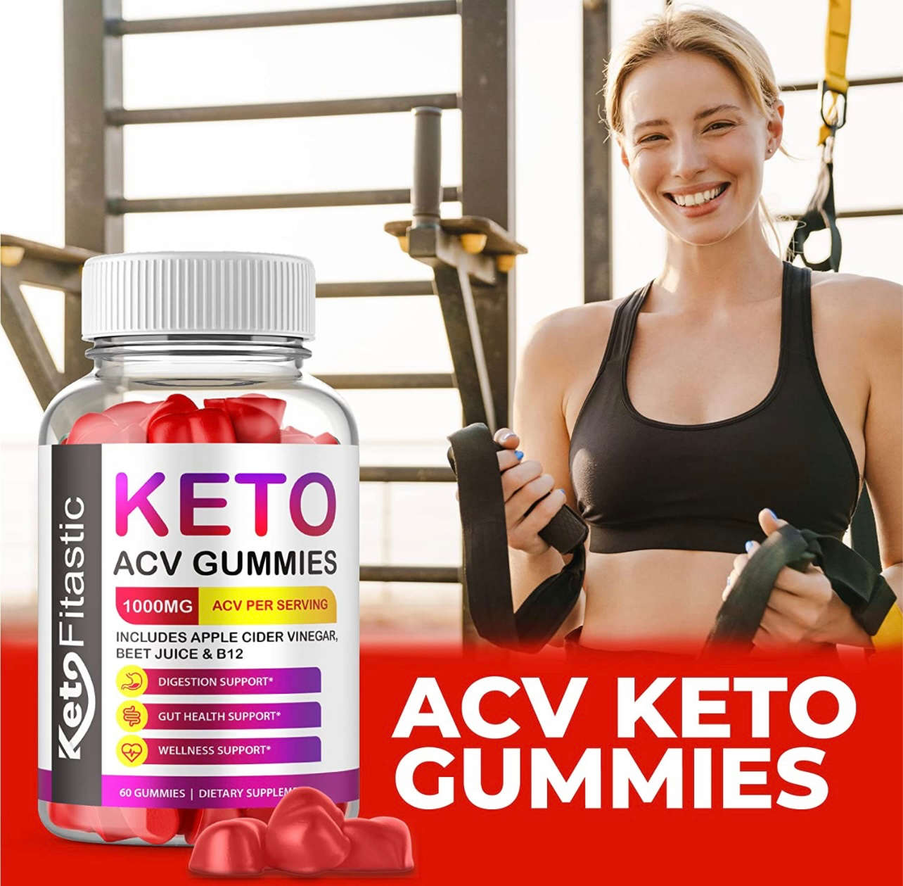 Keto Fitastic Gummies - Keto Fitastic Keto ACV Gummies - 60 Gummies