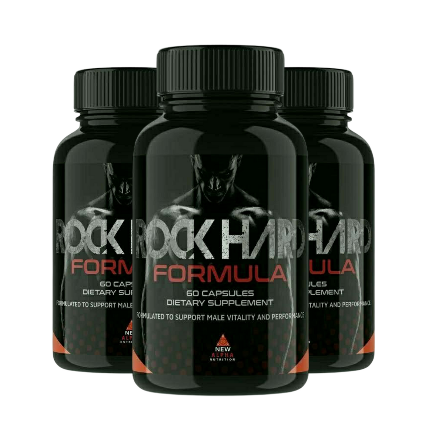 3-Pack Rock Hard Formula Pills, Rock Hard Formula Male Support - 180 Capsules