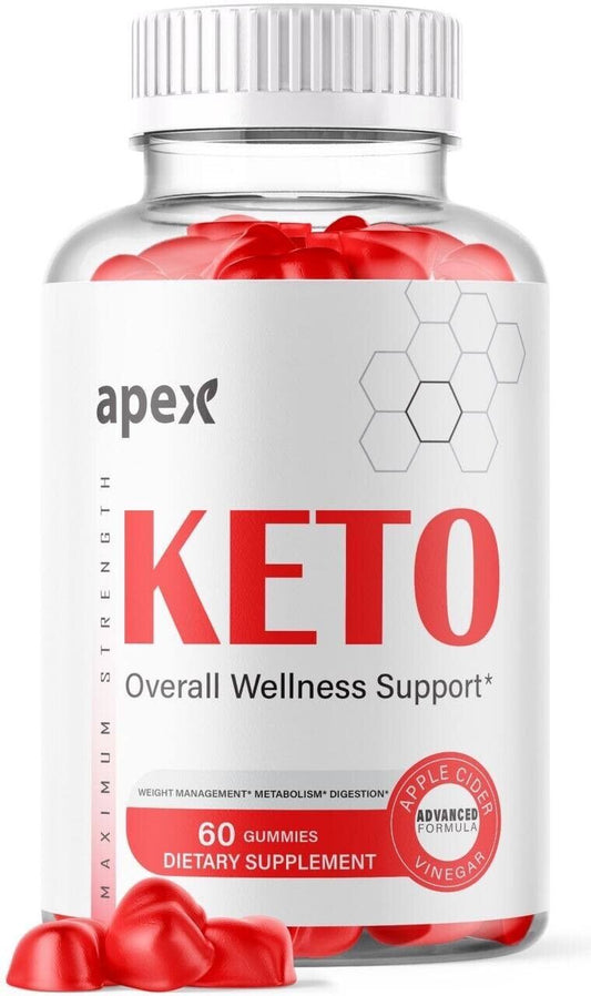 Apex Keto Gummies, Ketos Apple Cider Vinegar Gummies (60 Gummies)