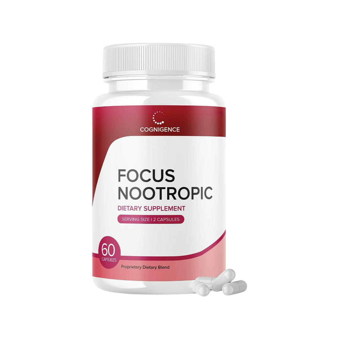 Cognigence Focus Nootropic Memory Booster Supplement Formula-60 Capsules