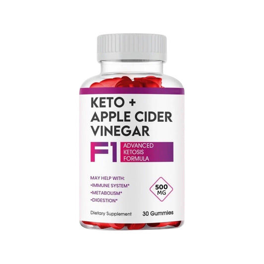 F1 Keto ACV Gummies, Weight Loss, Fat Burner, Vegan - 60 Gummies