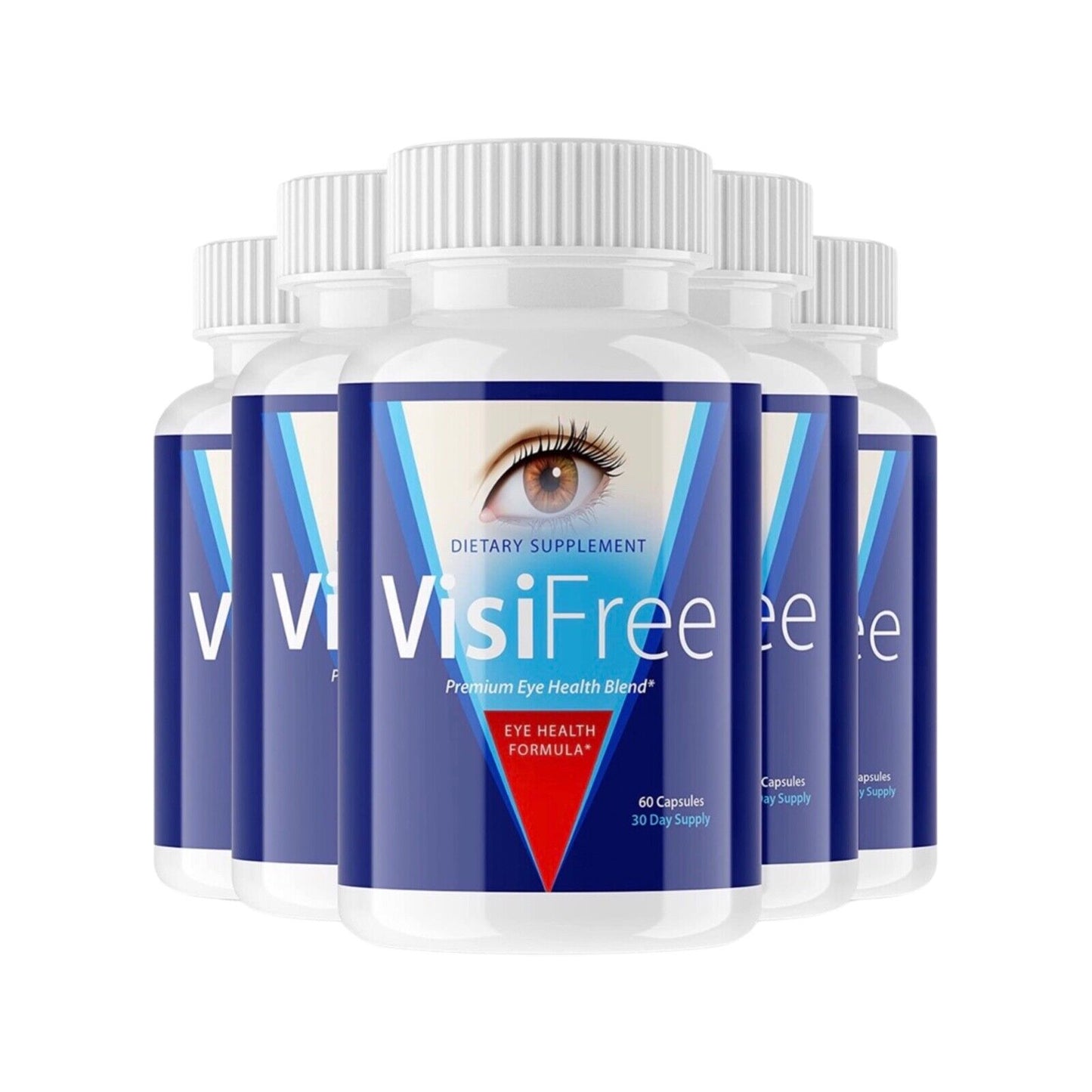 5-Pack VisiFree Premium Eye Health Supplement, Supports Healthy Vision(300 Caps)
