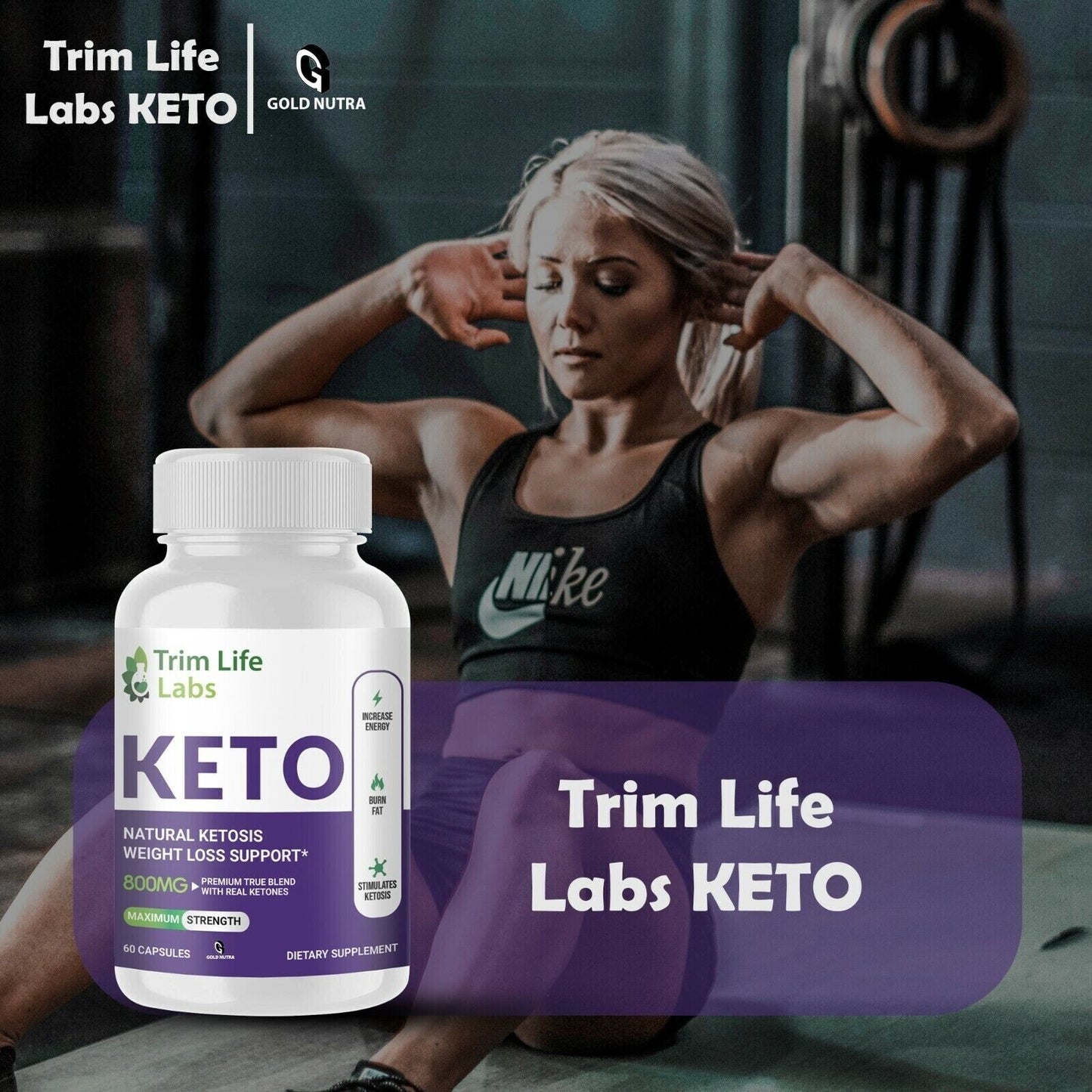 Trim Life Labs Keto Pills, Advanced Formula, Vegan, Advanced Blend-60 Caps