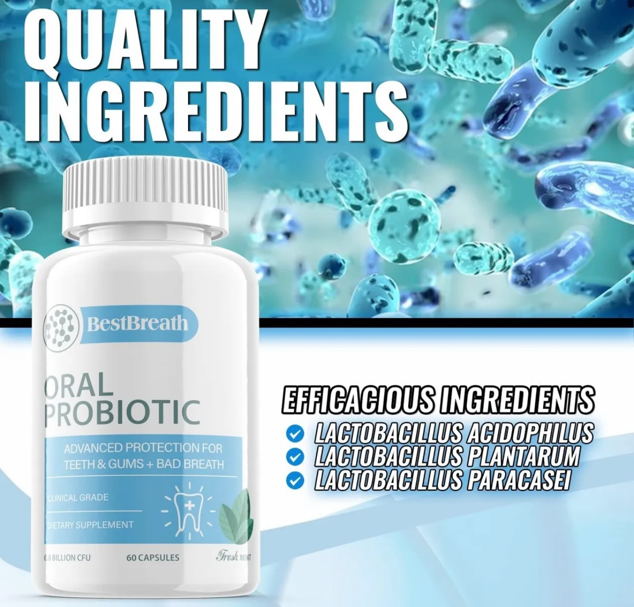 Best Breath Oral Dietary Supplement, Bad Breath & Gum Repair-60 Capsules