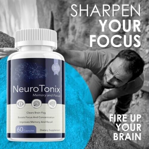 2-Pack NeuroTonix Brain Booster, Focus, Neuro Tonix, Memory,Clarity-120 Capsules