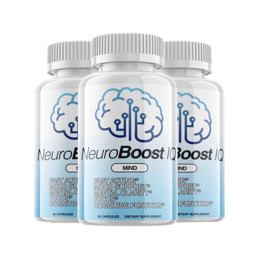 3-Pack NeuroBoost IQ Nootropic Supplement Brain, Mind, Focus-180 Capsules