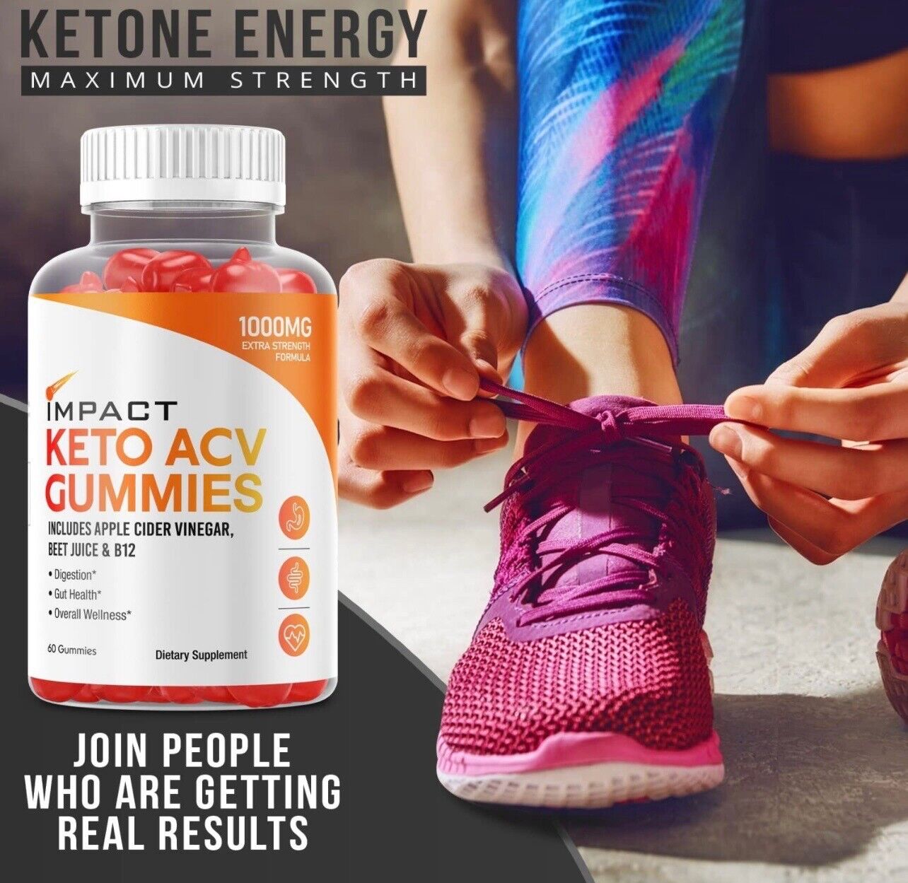 Impact Keto ACV Gummies, Weight Loss Supplement- 60 Gummies