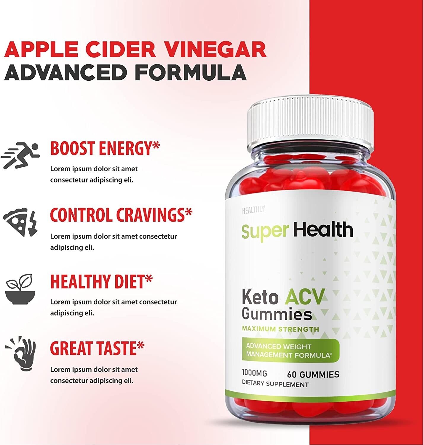 Super Health Keto Gummies - Super Health Keto ACV Gummies -60 Gummies