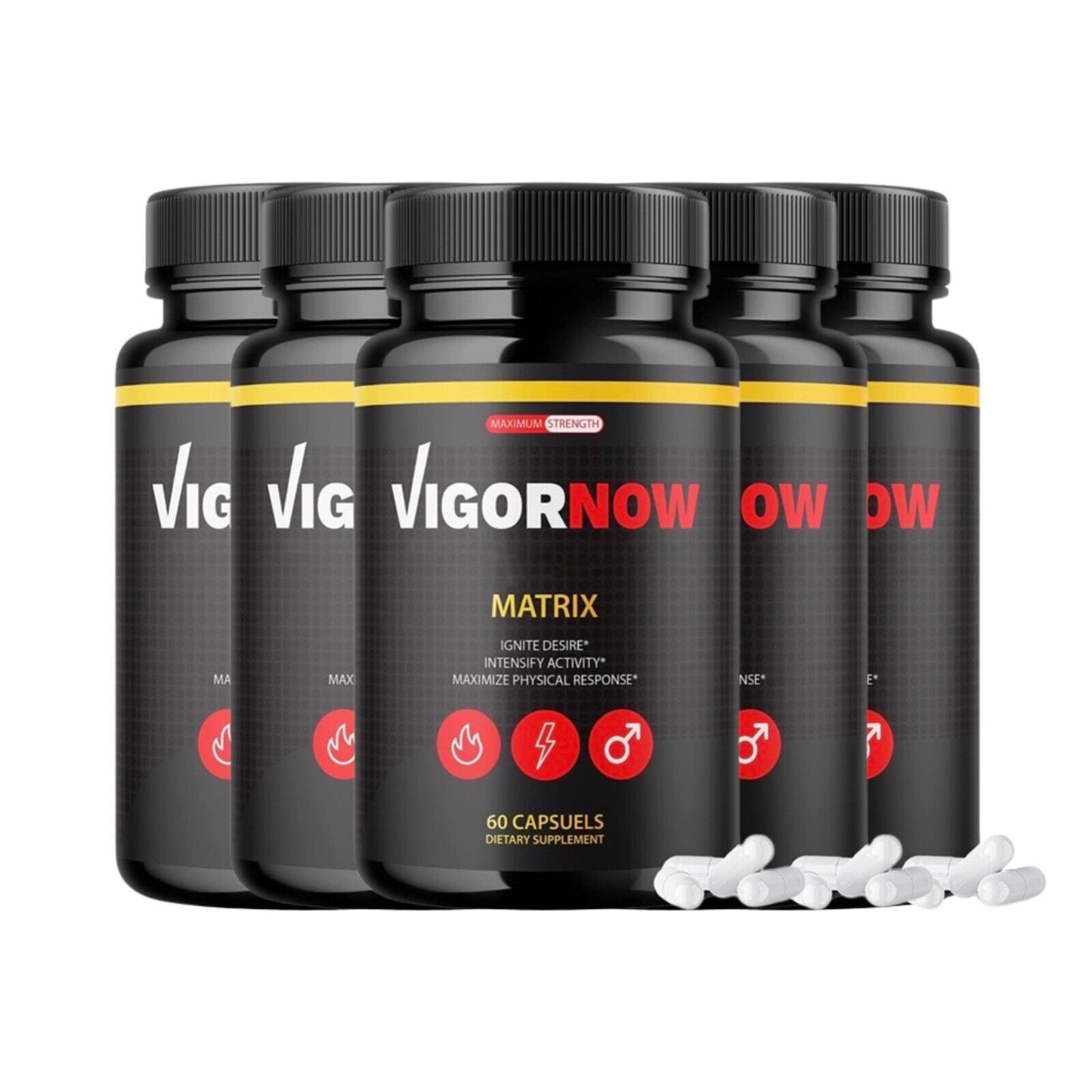 5-Pack Vigornow Male Performance Matrix Supplement 300 Capsules