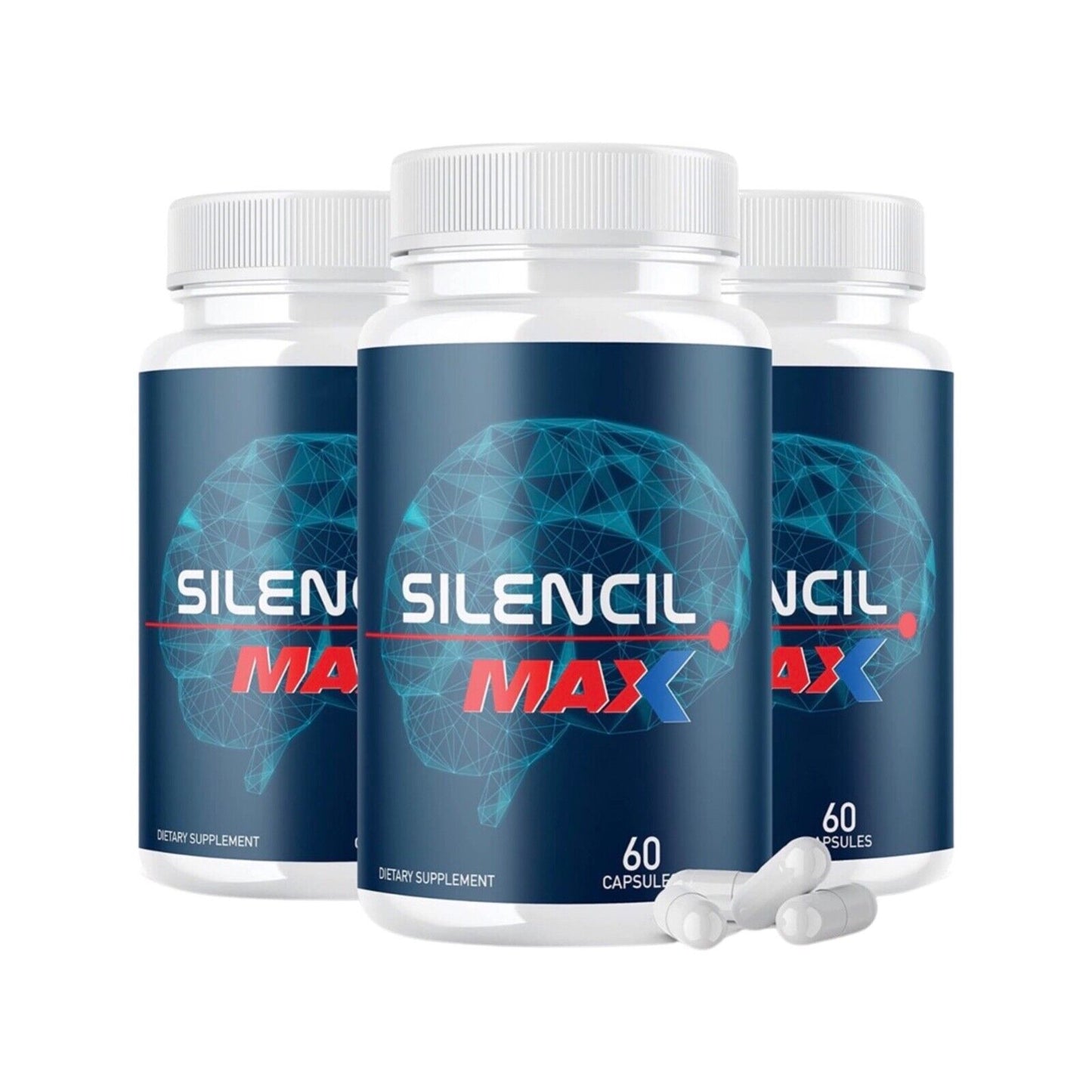 3-Pack Silencil MAX Advanced Supplement Tinnitus, Support Ear Health- 180 Caps