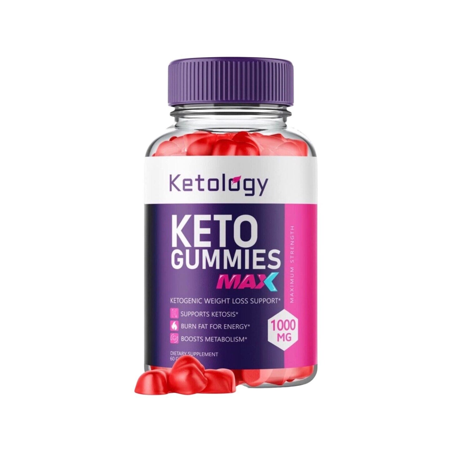 Ketology Keto Gummies Max - Advanced Weight Loss, Vegan(60 Gummies)