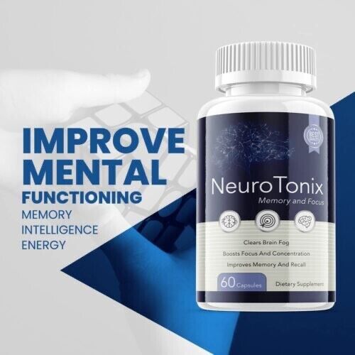 3-Pack NeuroTonix Brain Booster, Focus, Neuro Tonix, Memory,Clarity-180 Capsules