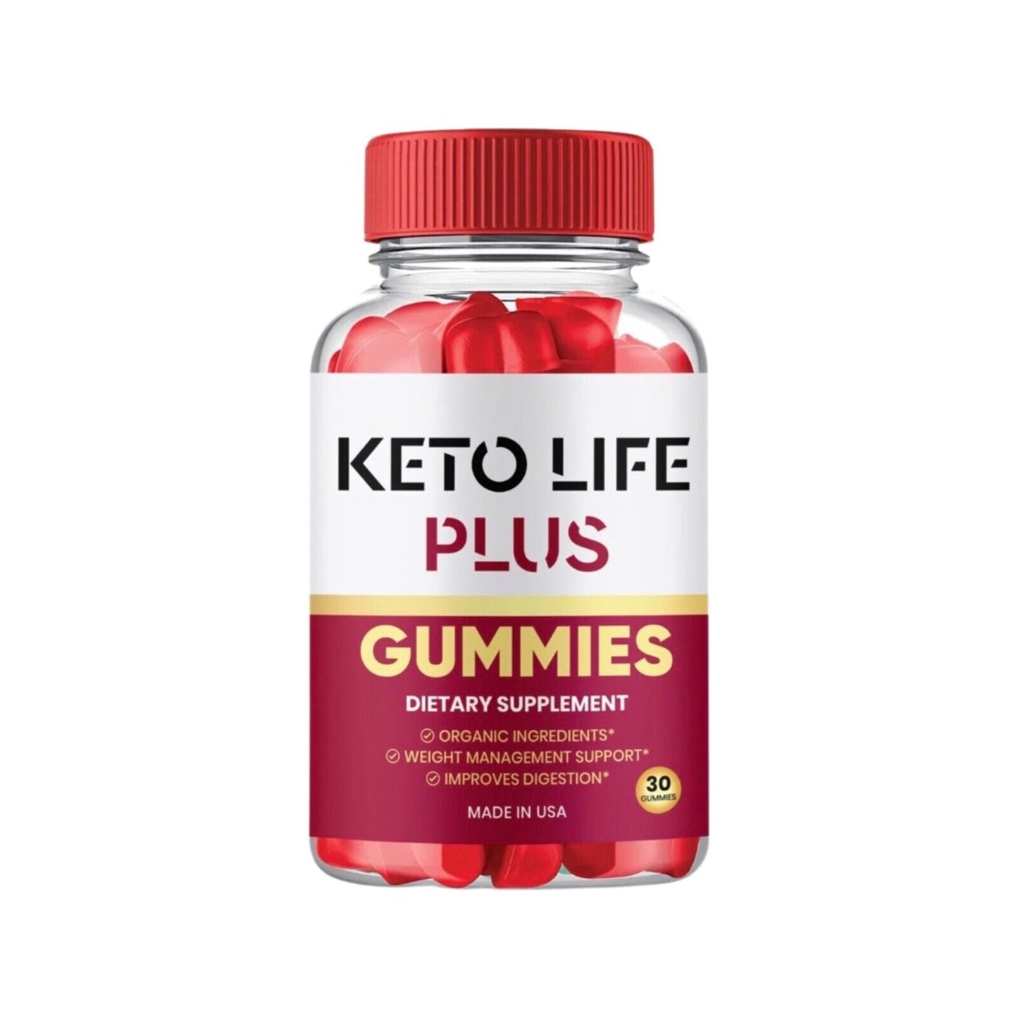 Keto Life Plus Gummies, ACV, Vegan, Advanced Weight Loss (60 Gummies)