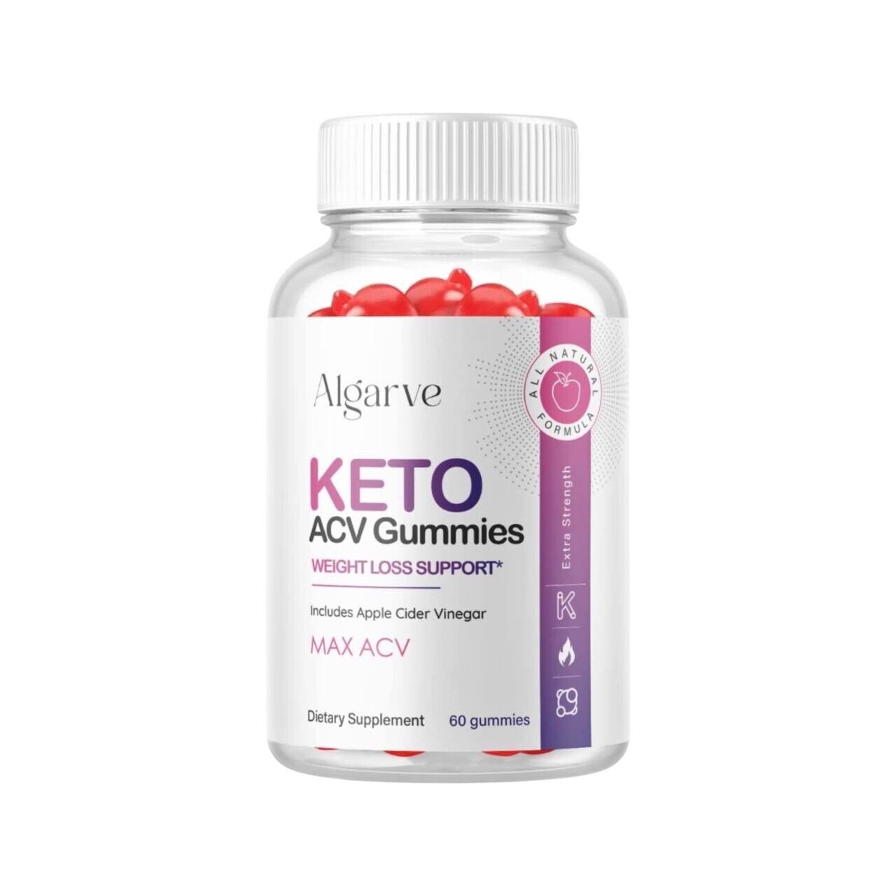 Algarve Keto ACV Gummies - Advanced Weight Loss, Vegan (60 Gummies)
