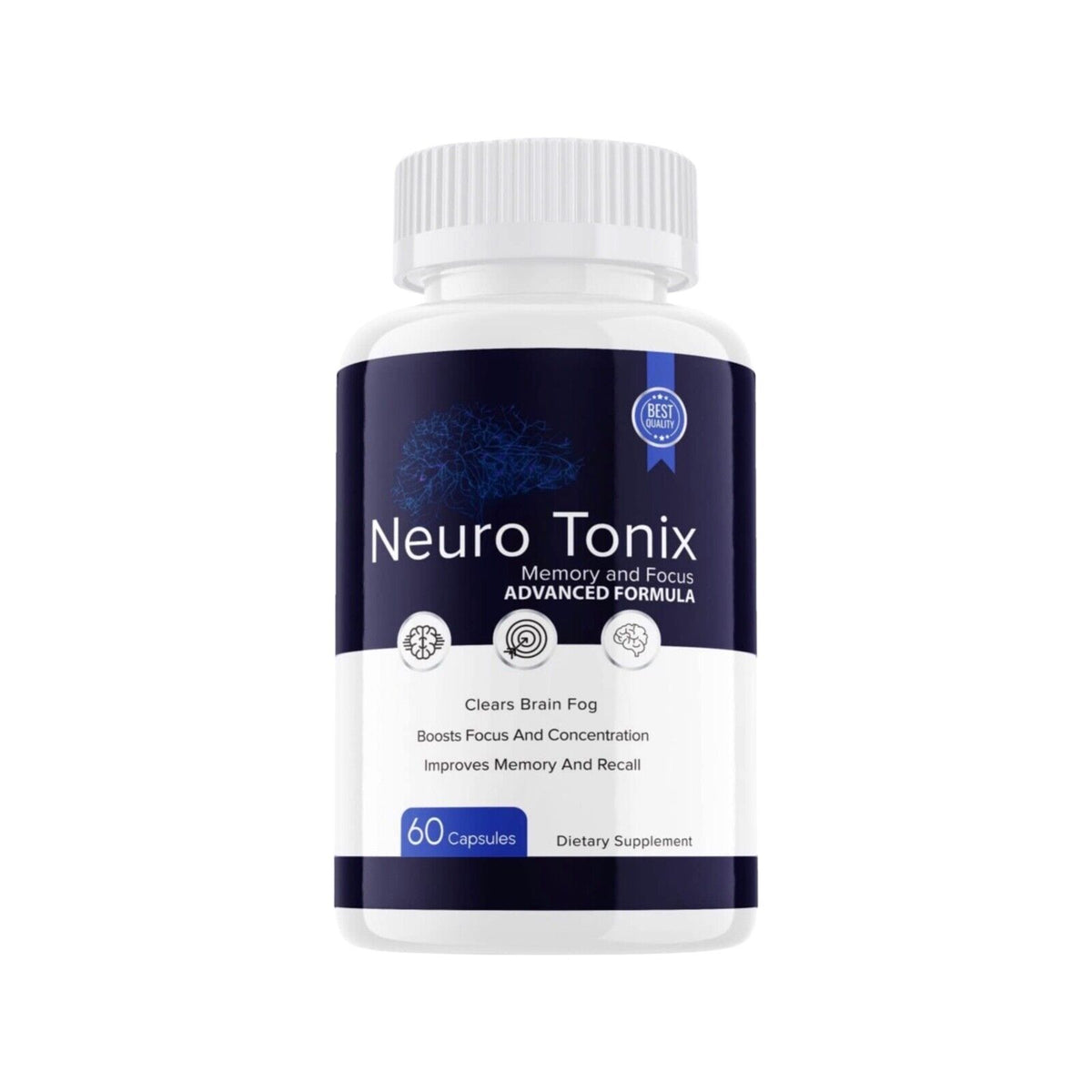 NeuroTonix Brain Booster, Focus, Neuro Tonix, Memory, Clarity-60 Capsules