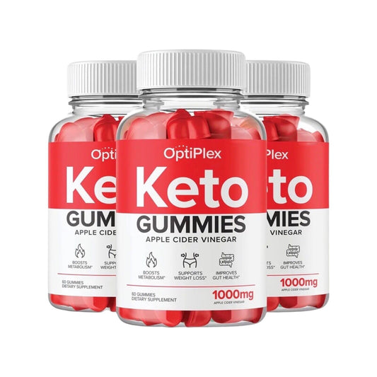 3-Pack Optiplex Keto Gummies, Weight Loss, Fat Burner, Vegan, ACV - 180 Gummies