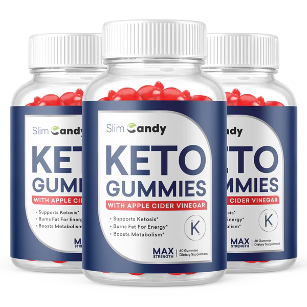 3-Pack Slim Candy Keto ACV Gummies, Vegan, Advanced Weight Loss (180 Gummies)