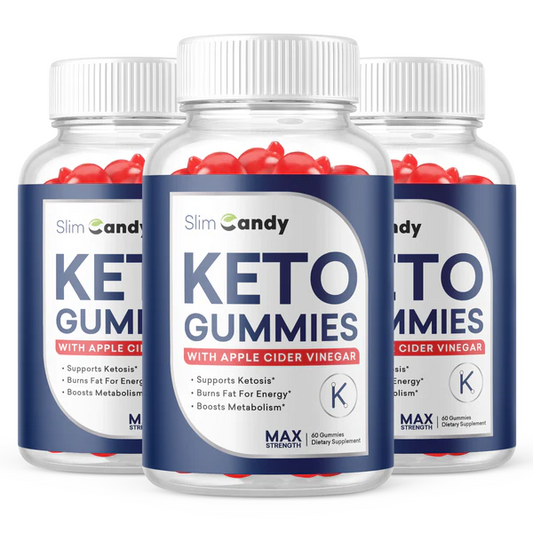 3-Pack Slim Candy Keto ACV Gummies, Vegan, Advanced Weight Loss (180 Gummies)