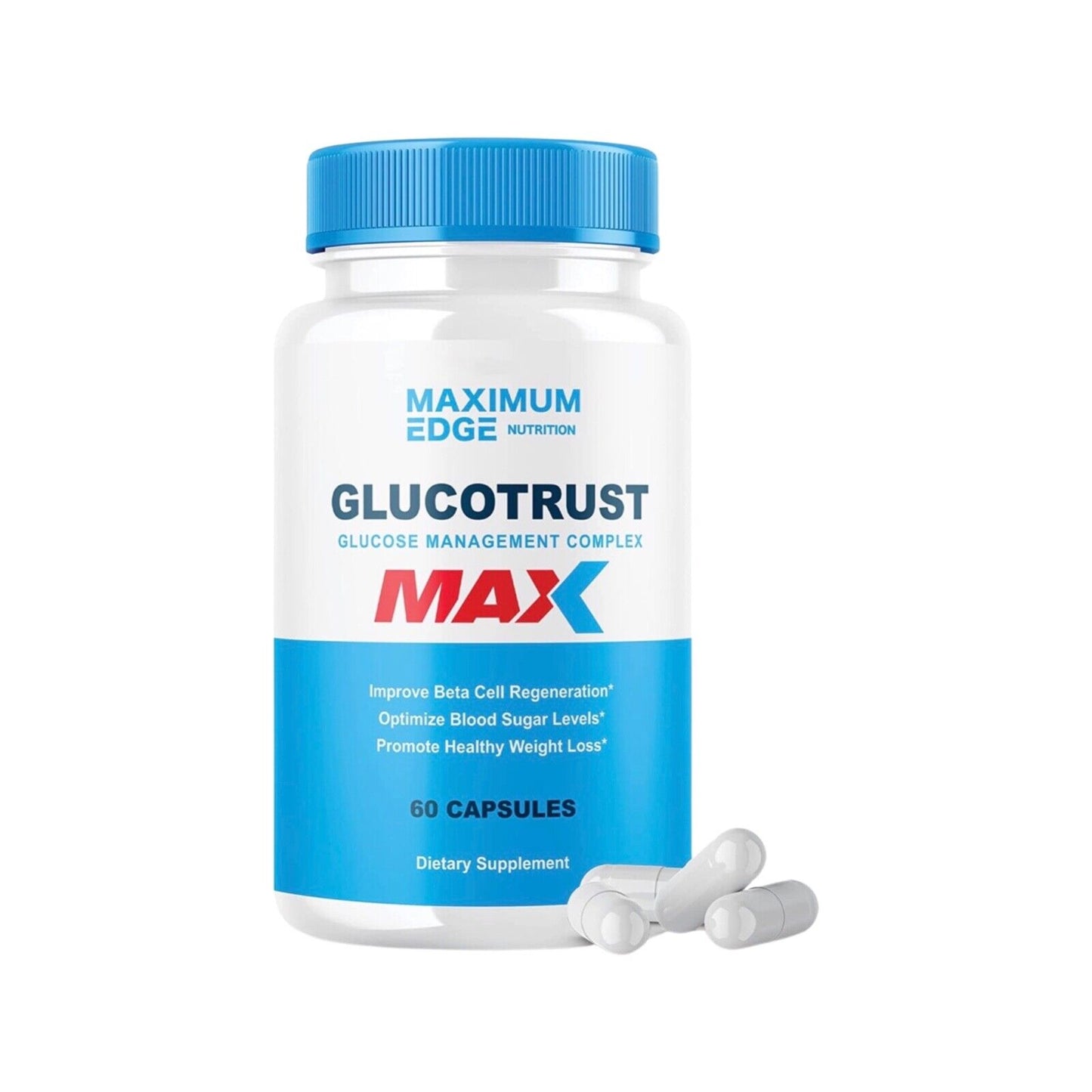 Glucotrust Max, Glucose Management, Gluco Trust Supplement (60 Capsules)