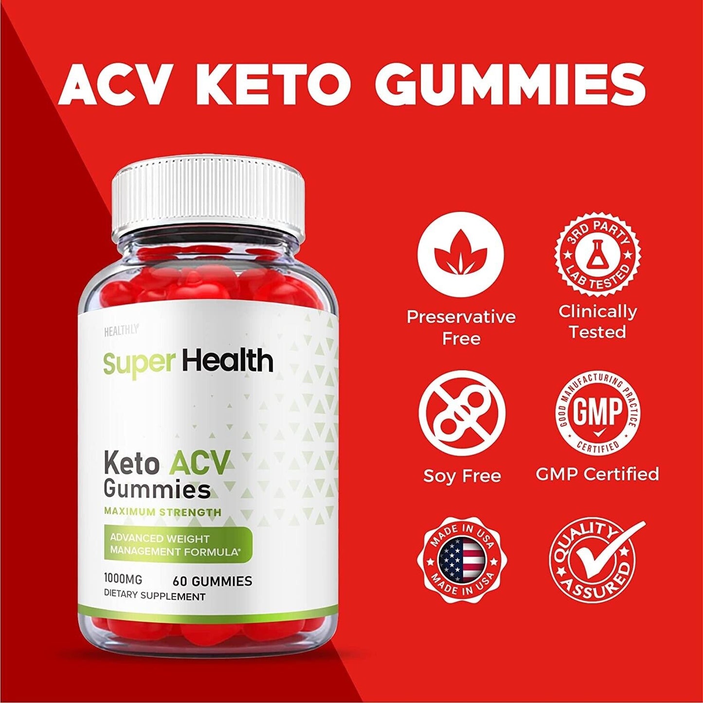 Super Health Keto Gummies - Super Health Keto ACV Gummies -60 Gummies