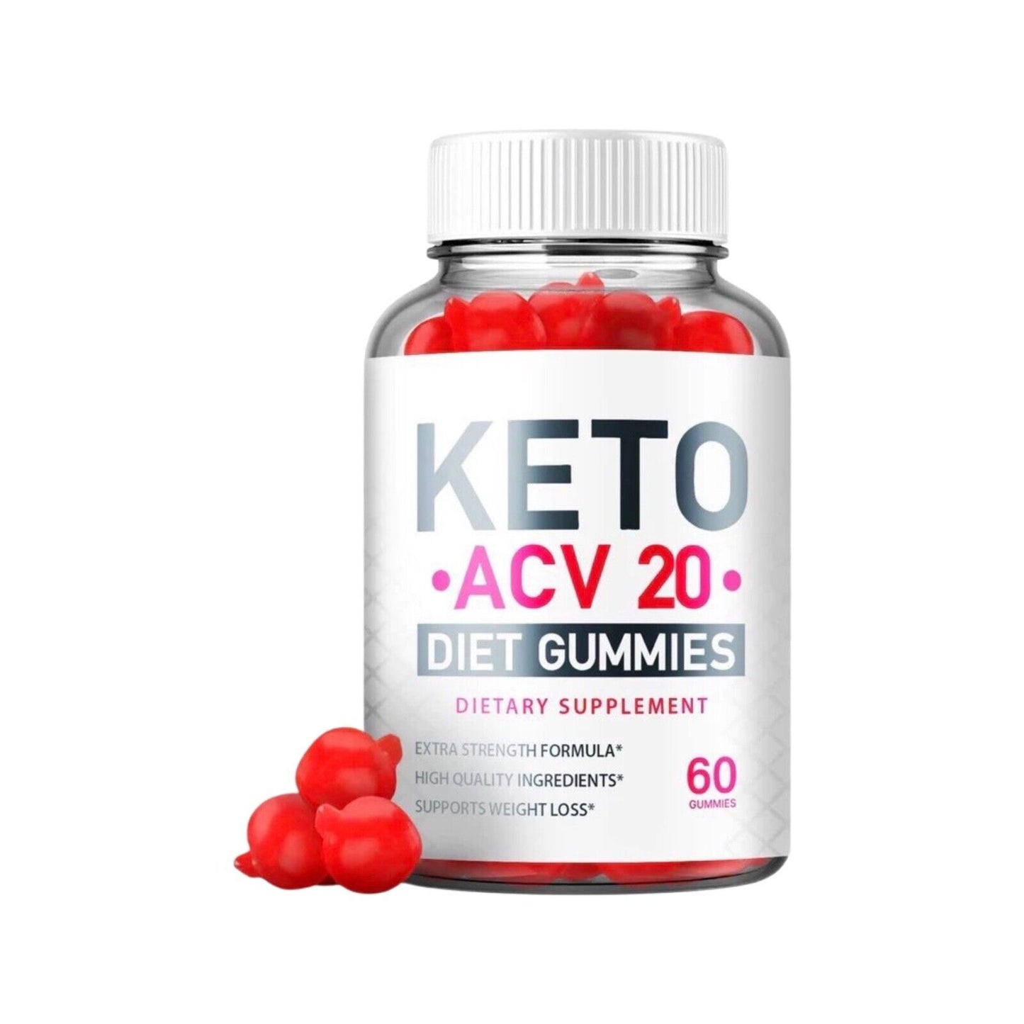 Keto ACV 20 Gummies, Weight Loss, Keto ACV 20 Diet Gummies (60 Gummies)