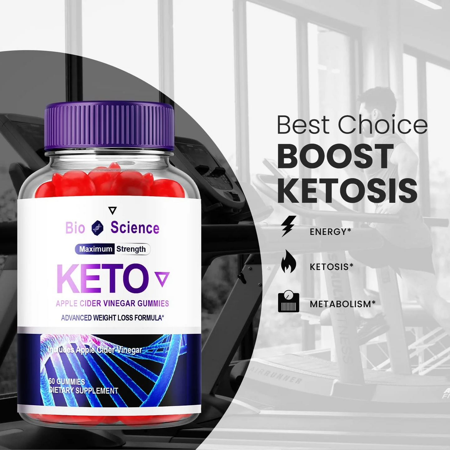 Bioscience Keto Gummies, Bio Science, Advanced Weight Loss (60 Gummies)