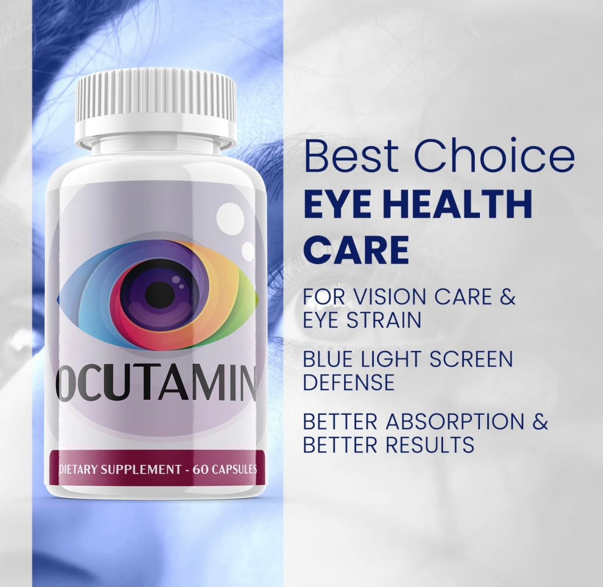 Ocutamin Vision Supplement, Supports Healthy Vision and Eyes- 60 Caps
