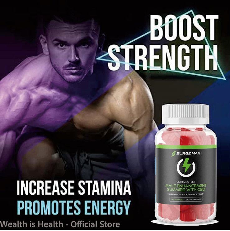 5-Pack Surge Max Gummies, ED, Full of Omega, Premium and Organic-300 Gummies