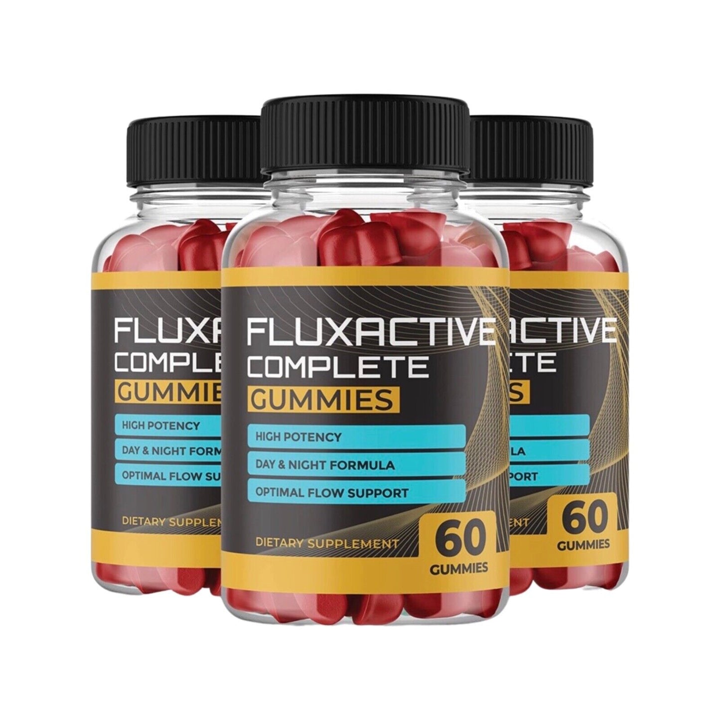 3-Pack Fluxactive Complete Gummies Flux Active Complete Max Strength-180 Gummies