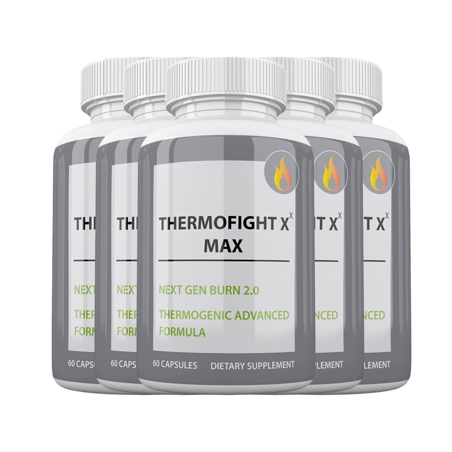 5-Pack Thermofight X Keto Supplement Fat Burner New Improved Formula-300 Capsule