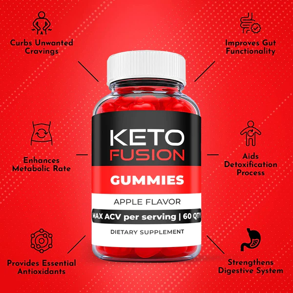 2-Pack Keto Fusion Gummies, Weight Loss, Fuzion Keto ACV Gummies (60 Gummies)