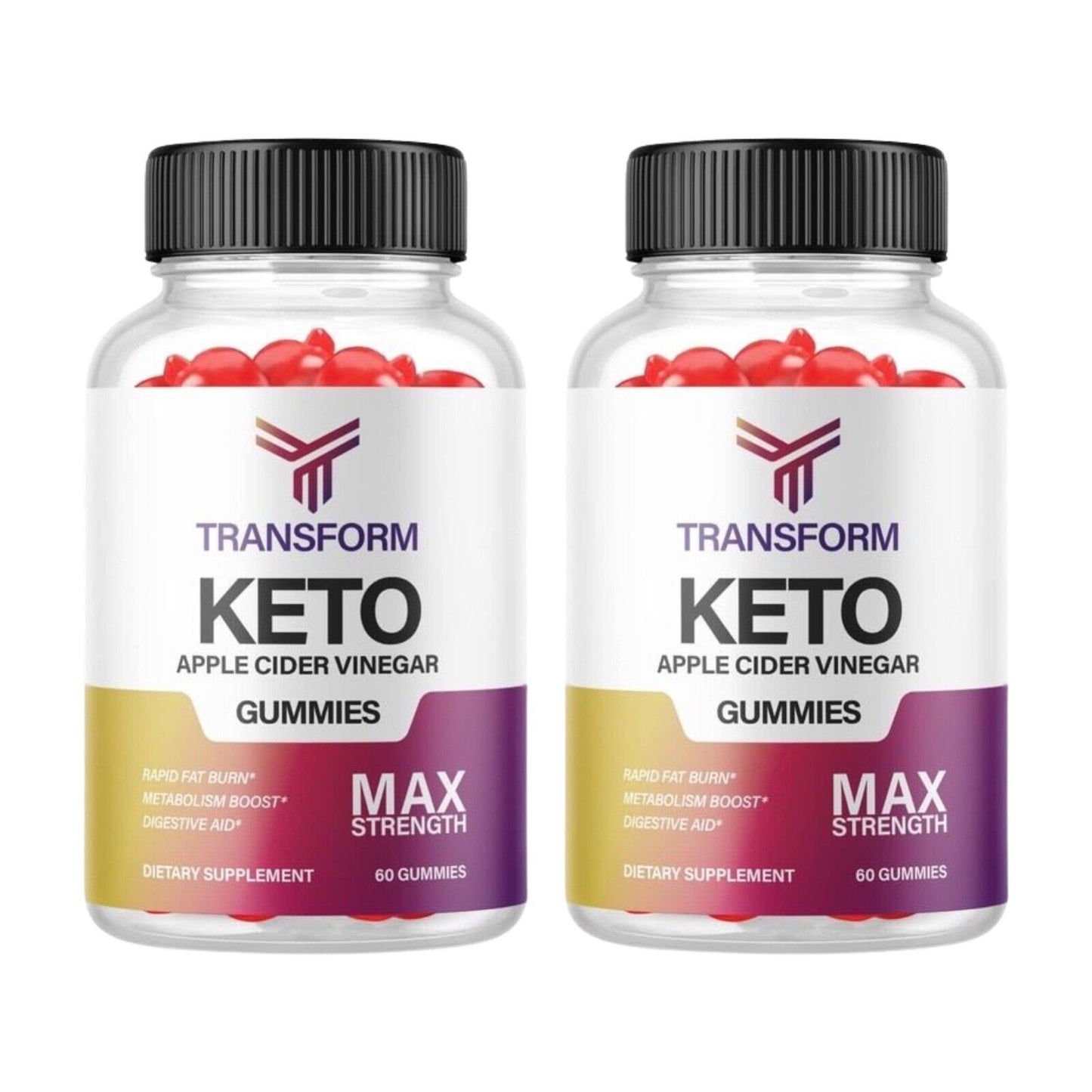 2-Pack Transform Keto+ - Transform Keto Gummies, ACV Rapid Fat Burn-120 Gummies