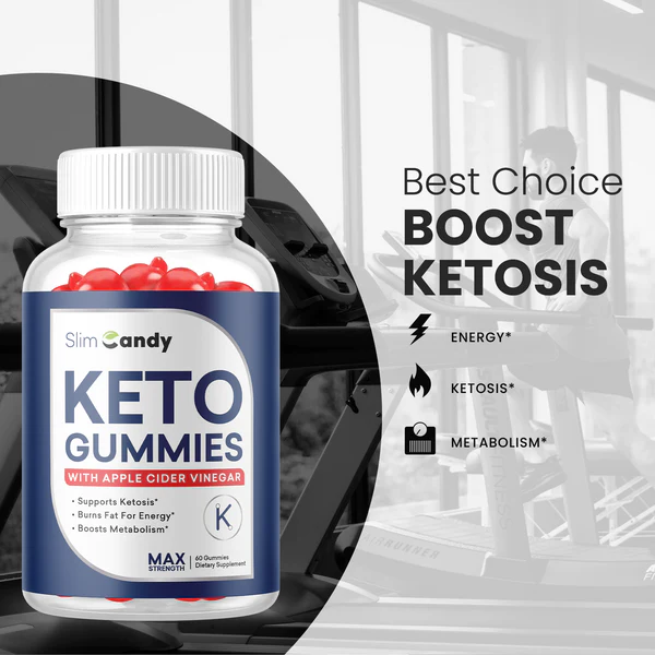 2-Pack Slim Candy Keto ACV Gummies, Vegan, Advanced Weight Loss (120 Gummies)