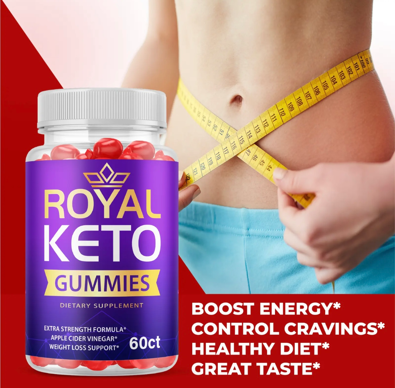 2-Pack Royal Keto Gummies - Advanced Weight Loss, Vegan, Non GMO (120 Gummies)