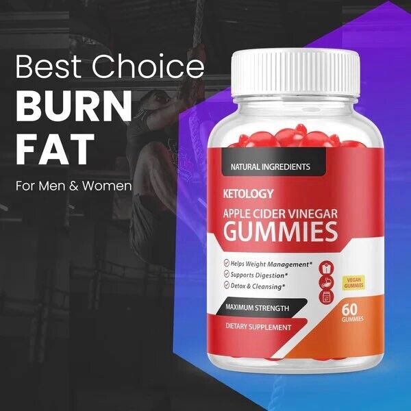 Ketology Keto ACV Gummies - Advanced Weight Loss, Vegan (60 Gummies)