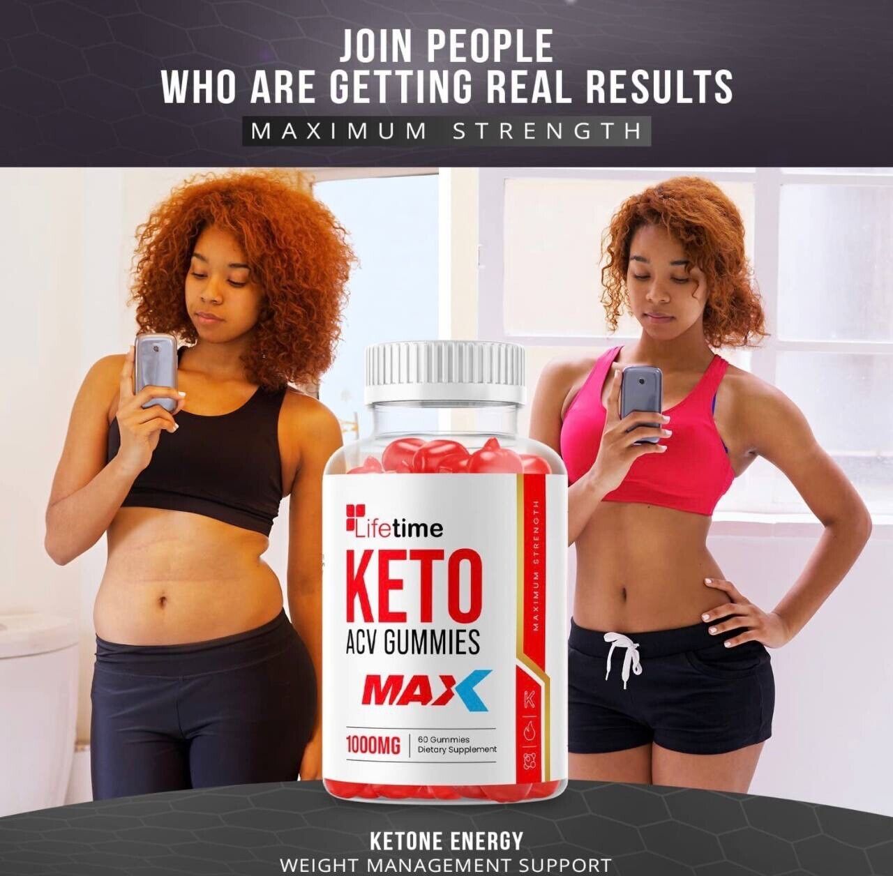 2-Pack Lifetime Keto Max ACV Gummies, Weight Loss Supplement - 120 Gummies