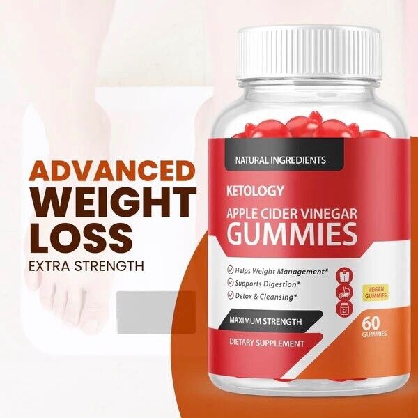 Ketology Keto ACV Gummies - Advanced Weight Loss, Vegan (60 Gummies)