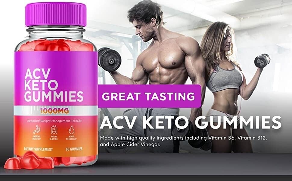 ACV Keto Gummies,ACV+Keto, Apple Cider Vinegar Gummies (60 Gummies)