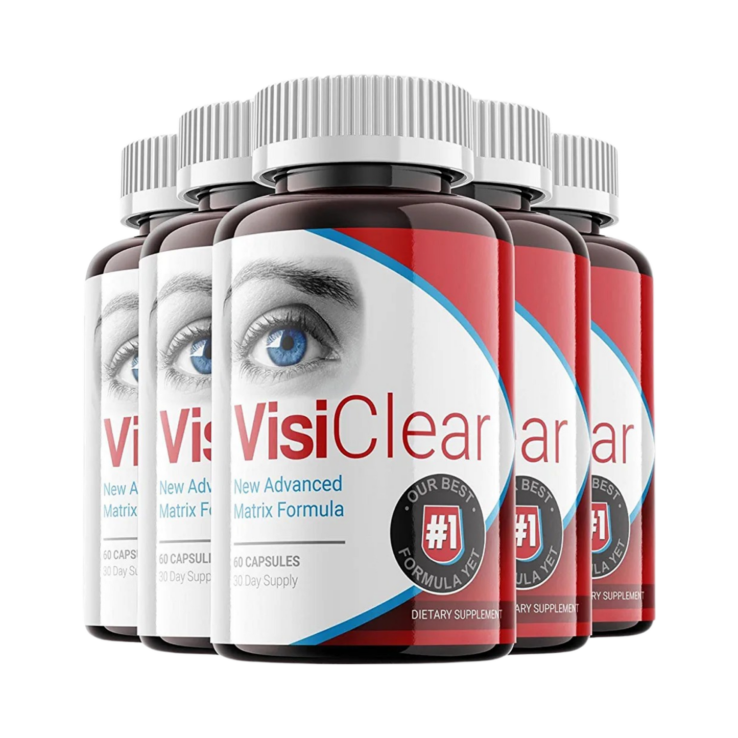 5-Pack VisiClear Advanced Eye Formula for Eyes Supplement Formula- 300 Capsules