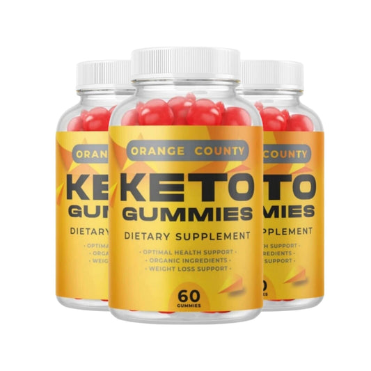3-Pack Orange County Keto ACV Gummies, Fat Burn, Weight Loss Gummies-180 Gummies