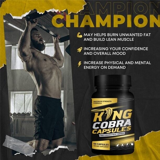 2-Pack King Cobra Capsules Extra Strength Formula Pills for Men-120 Capsules