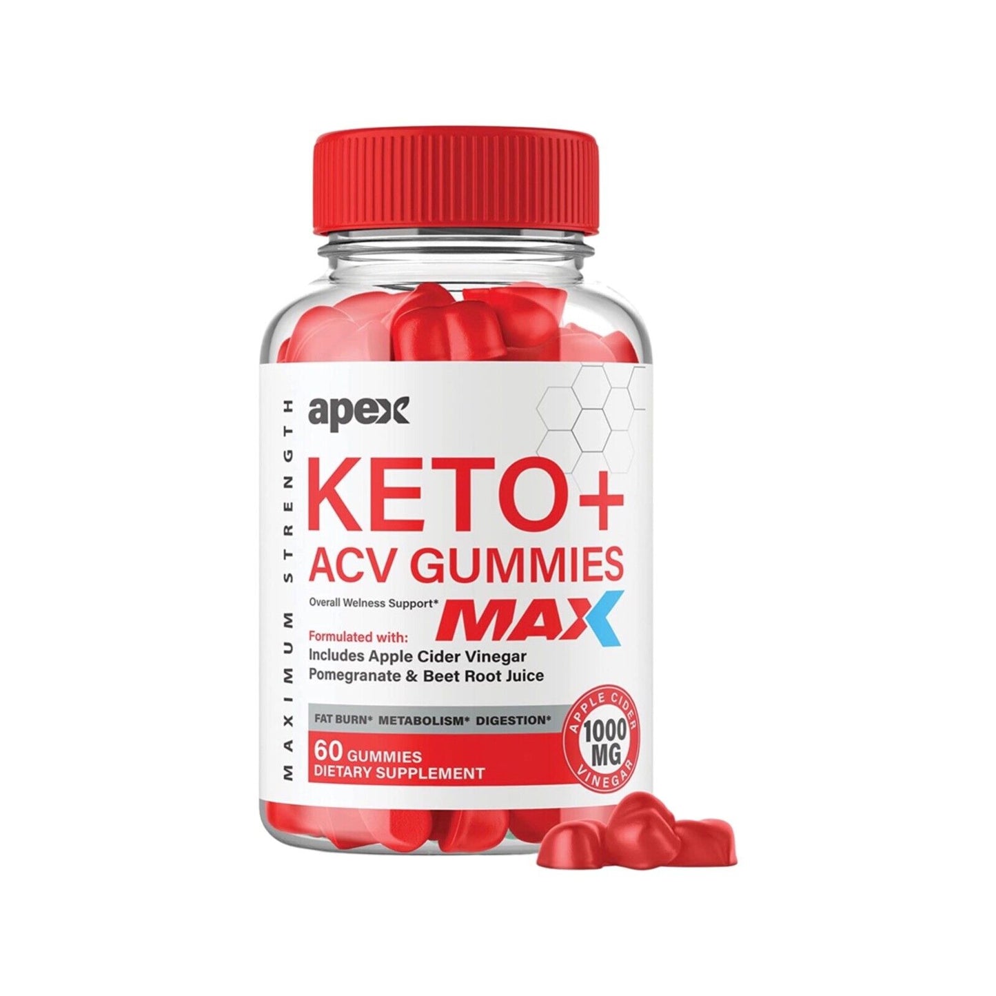 Apex Max Keto Gummies Official Formula, Apple Cider Vinegar Gummies, 60 Gummys